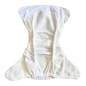 Preview: Blümchen Pocket diaper Snap white ORGANIC with leakguard (3-16kg)