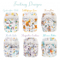 Preview: Blümchen pocket diaper hook and loop fantasy designs (3-16kg)