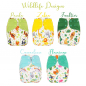 Preview: Blümchen diaper cover Snap OneSize (3,5-16kg) Wildlife Edition