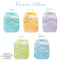 Preview: Blümchen Pocket nappy Velcro pastell colors