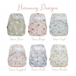 Preview: Blümchen diaper cover OneSize (3,5-16kg) Hook and Loop Harmony - recycled PES