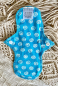 Preview: Blümchen wasserdichte Slipeinlage Butterfly Pads 3er BioBaumwolle blau