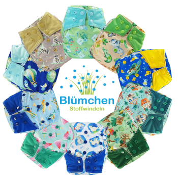 Blümchen Multipaket All-in-One Bambus Windel (3,5-15kg)