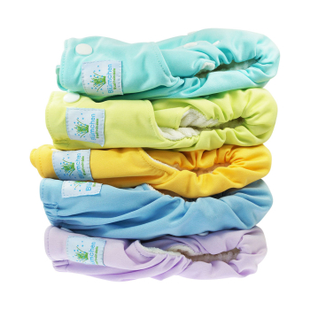 Blümchen PREMIUM All-in-One Bamboo diaper velcro (3,5-15kg) pastels
