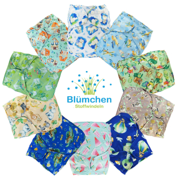 Blümchen Bamboo nappy Multipack 15+4+1