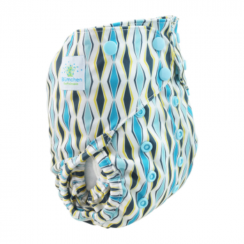 Blümchen diaper cover Snap OneSize (3,5-16kg) Geometric Designs