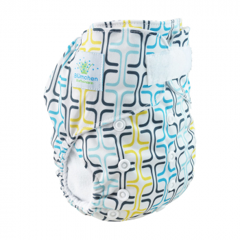Blümchen Pocket diaper Velcro geometric Designs (3-16kg)