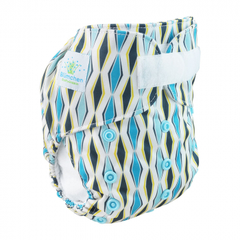Blümchen Pocket diaper Velcro geometric Designs (3-16kg)