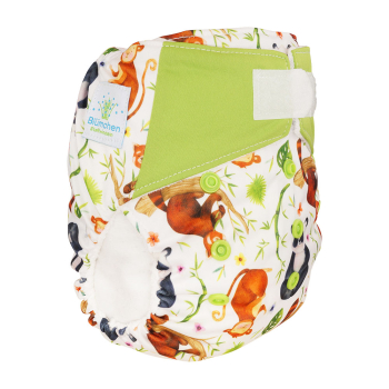 Blümchen All-in-One Bambus Windel Kletter Wildlife Edition (3,5-15kg)
