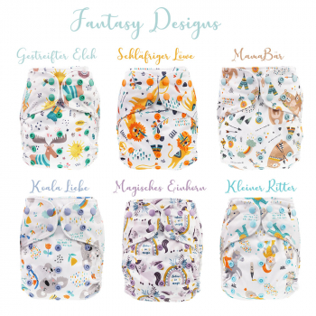 Blümchen Pocket diaper Snap Fantasy 2 Designs (3-16kg)