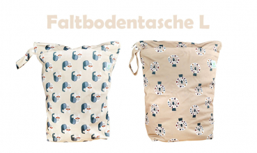 Blümchen Volumen Windelsack/ Wetbag PUL mit Zip COZY