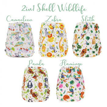 Blümchen 2in1 OneSize ECO Shell Drucki (3-16kg) Wildlife