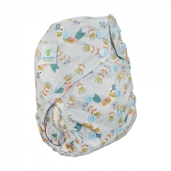 Blümchen diaper cover OneSize (3,5-16kg) Snap Harmony - recycled PES