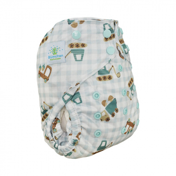 Blümchen diaper cover OneSize (3,5-16kg) Snap Harmony - recycled PES