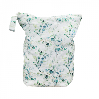 Blümchen Volumen Windelsack/ Wetbag FLORAL weiss - recycled Polyester