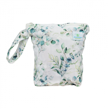 Blümchen Volumen Windelsack/ Wetbag FLORAL weiss - recycled Polyester