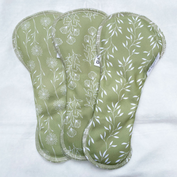 Blümchen waterproof butterfly pads/ Panty liners HEMP bamboo 3pcs.