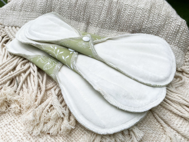 Blümchen waterproof butterfly pads/ Panty liners HEMP bamboo 3pcs.