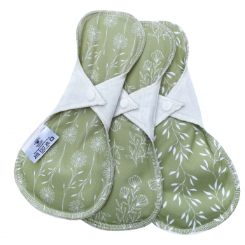 Blümchen waterproof butterfly pads/ Panty liners HEMP bamboo 3pcs.