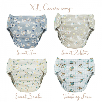 Blümchen diaper cover XL PUL Snaps Harmony - recycled Polyester