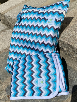 Blümchen Geschenkset Wickelunterlage Wetbag PUL mit Zip WAVE