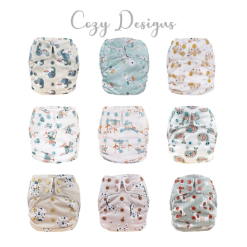 Blümchen All-in-Pocket Bamboo diaper (3,5-15kg) Snap Cozy Designs (without core)