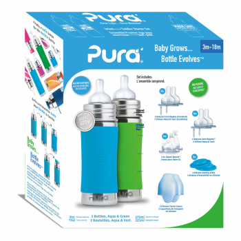 Purakikki Stainless steel gift box  Baby bottle 300ml