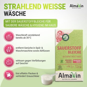 ALMAWIN stain remover/ oxigen bleach 400g (effictive from 30°C)