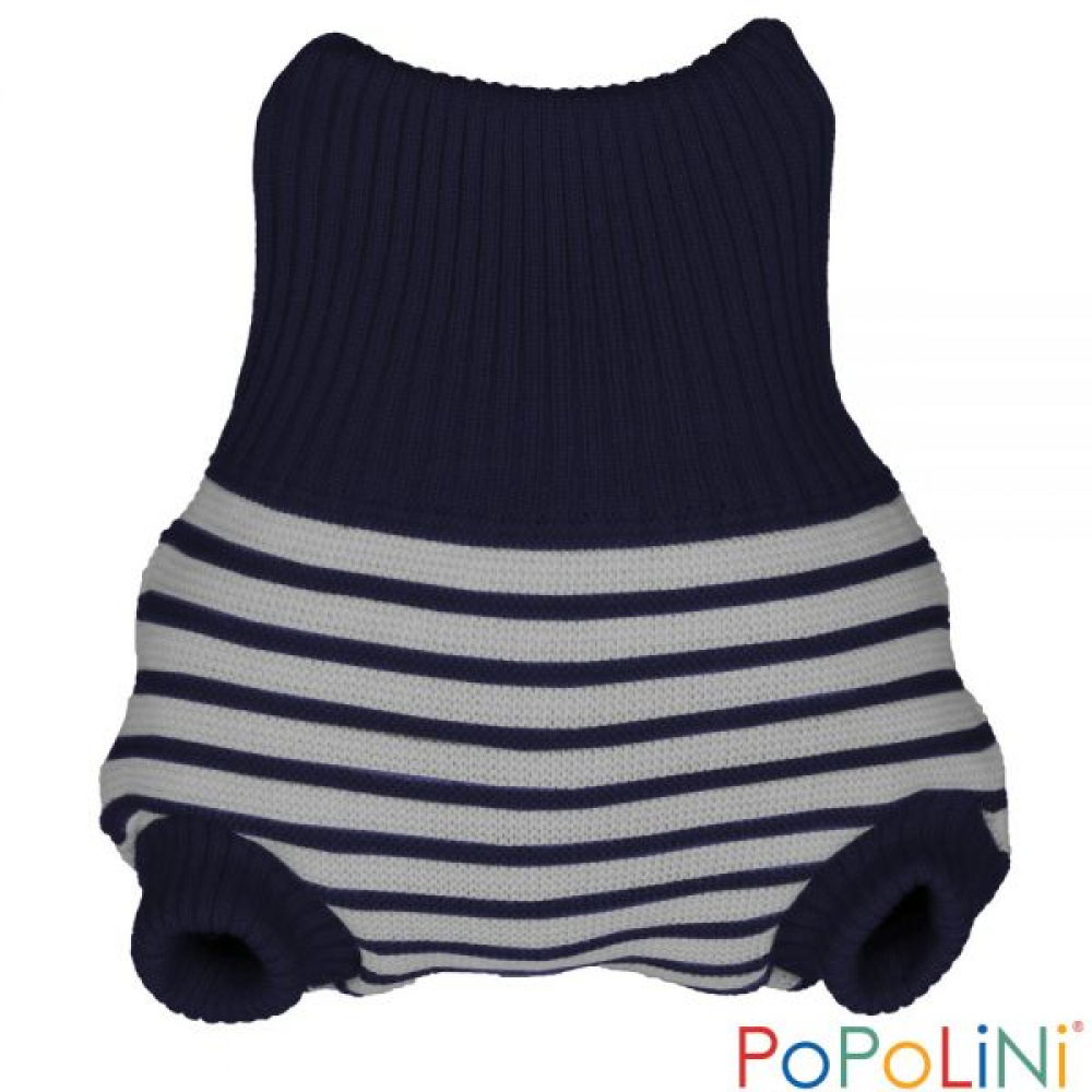 Popolini Wool-Pullup (2-layer) blue-unbleached
