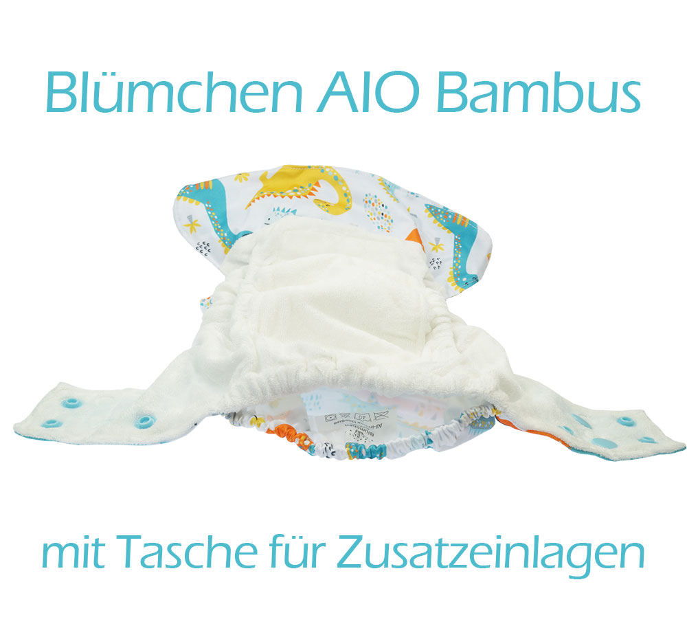 Blümchen salespack 5 pcs. All-in-One Bamboo diaper (3,5-15kg)