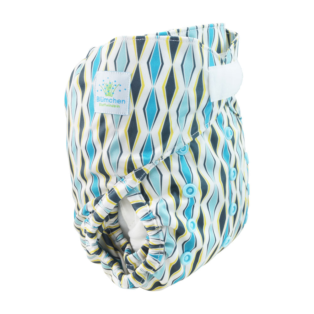 Blümchen diaper cover OneSize (3,5-16kg) Hook and Loop geometric Designs