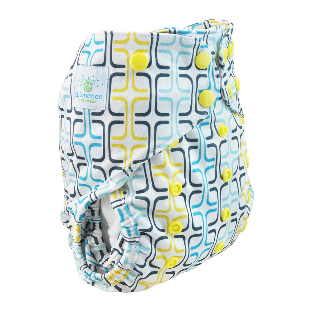 Blümchen diaper cover Snap OneSize (3,5-16kg) Geometric Designs