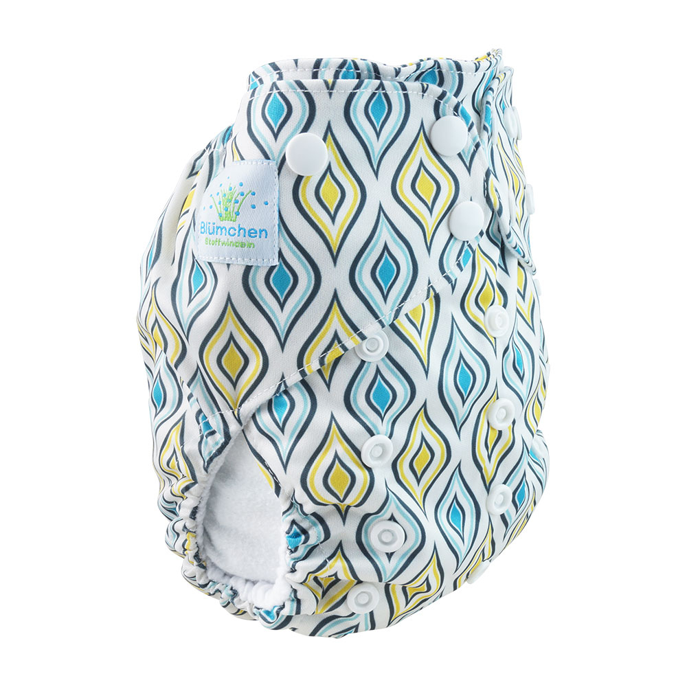 Blümchen Pocket diaper Snap geometric Designs (3-16kg)