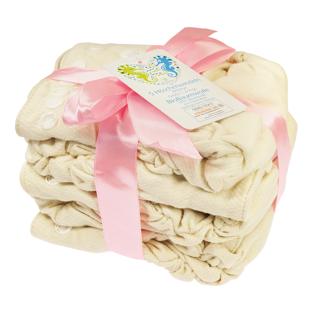 Blümchen complete maxi package Organic Cotton Birdseye diapers (2-10kg)