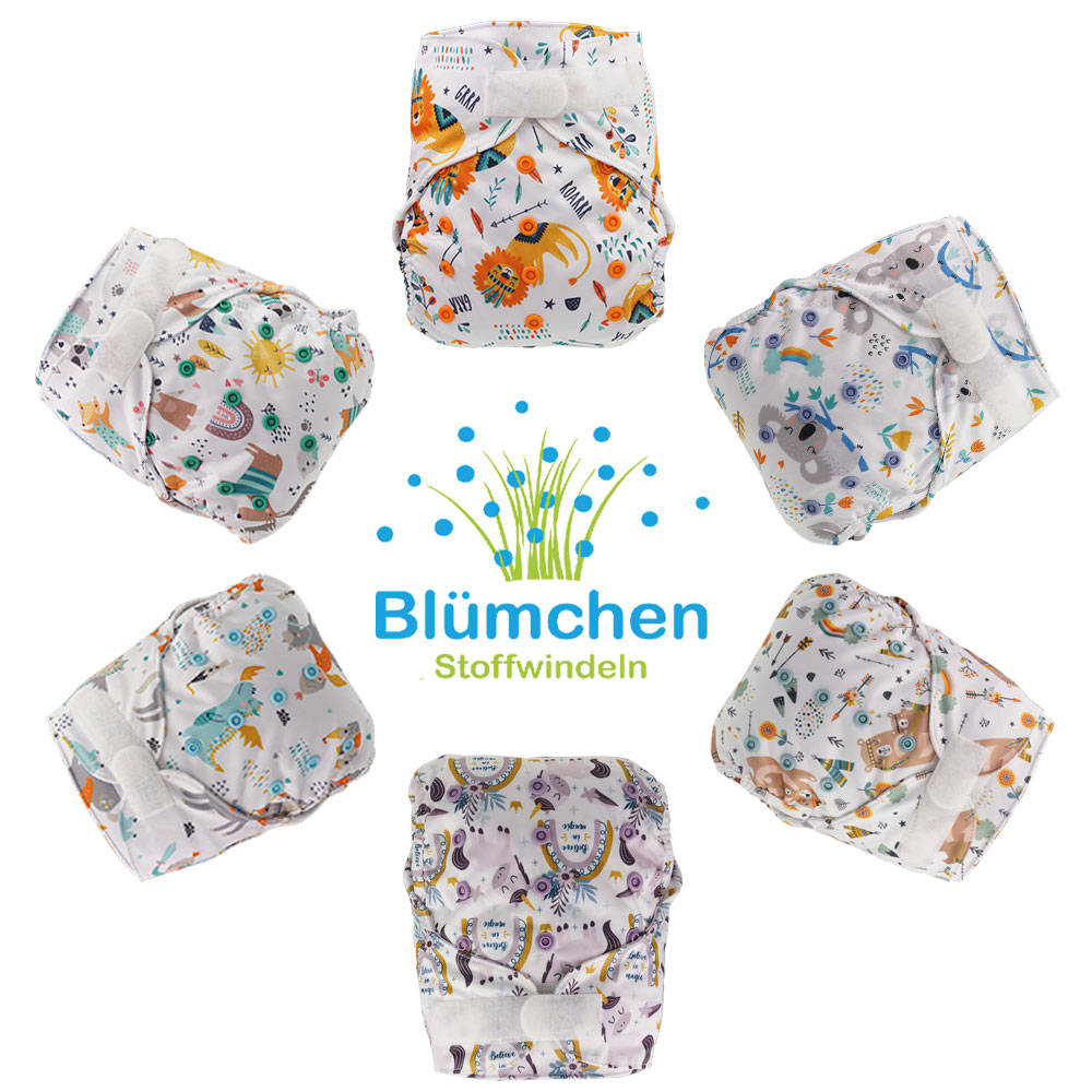 Blümchen Komplettpaket Mullwindeln Bio-Baumwolle