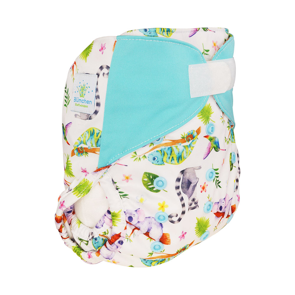 Blümchen diaper cover Hook and loop OneSize (3,5-16kg) Wildlife Edition