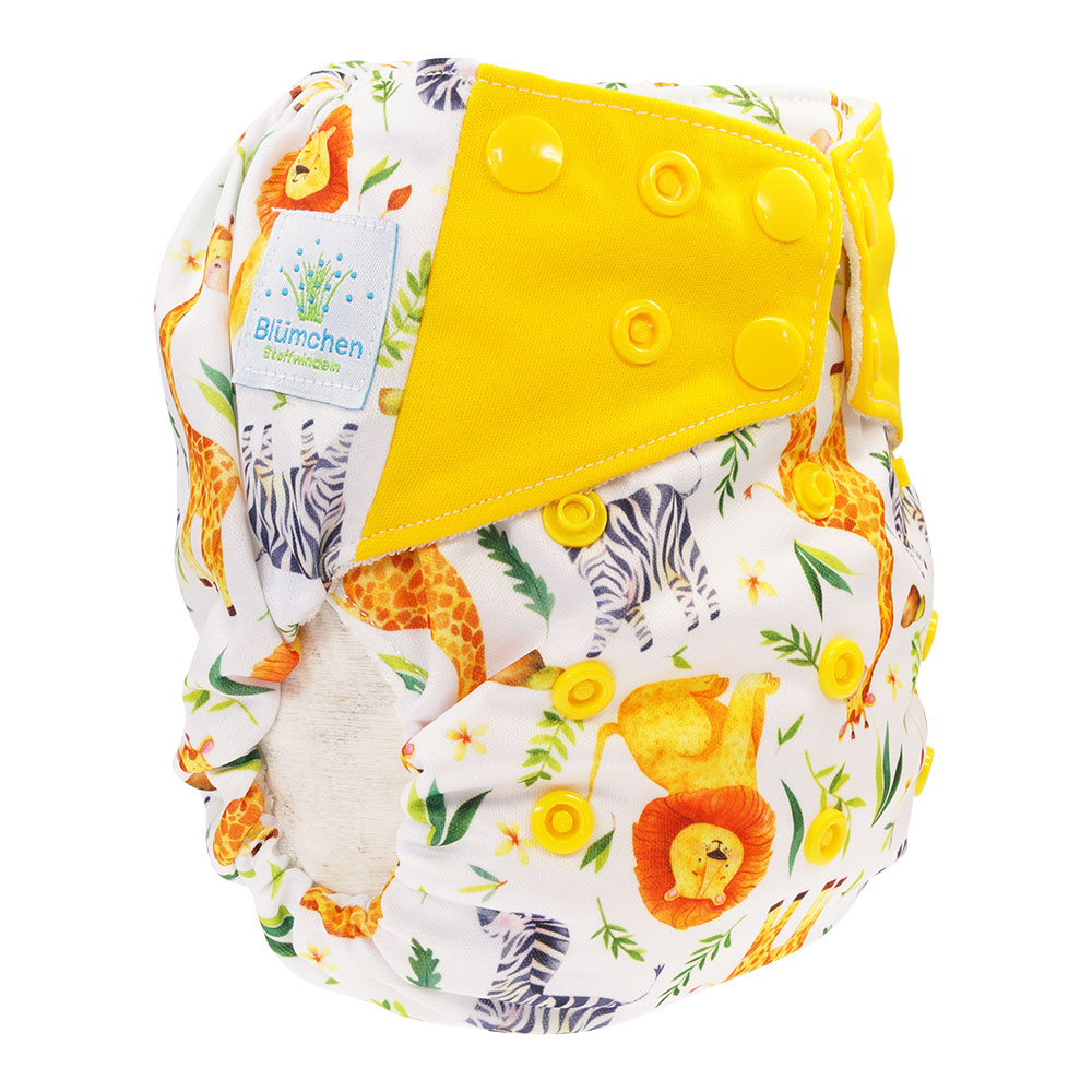 Blümchen All-in-One Bambus Windel Drucki Wildlife Edition (3,5-15kg)