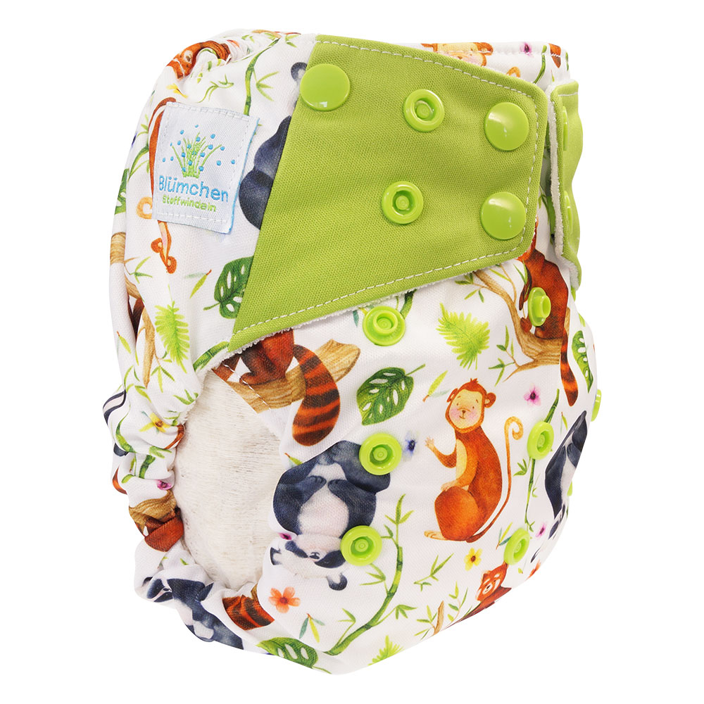 Blümchen All-in-One Bambus Windel Drucki Wildlife Edition (3,5-15kg)