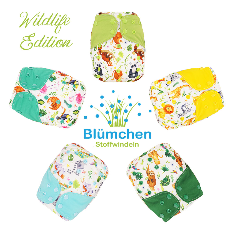 Multipack Blümchen pocket diaper Designs