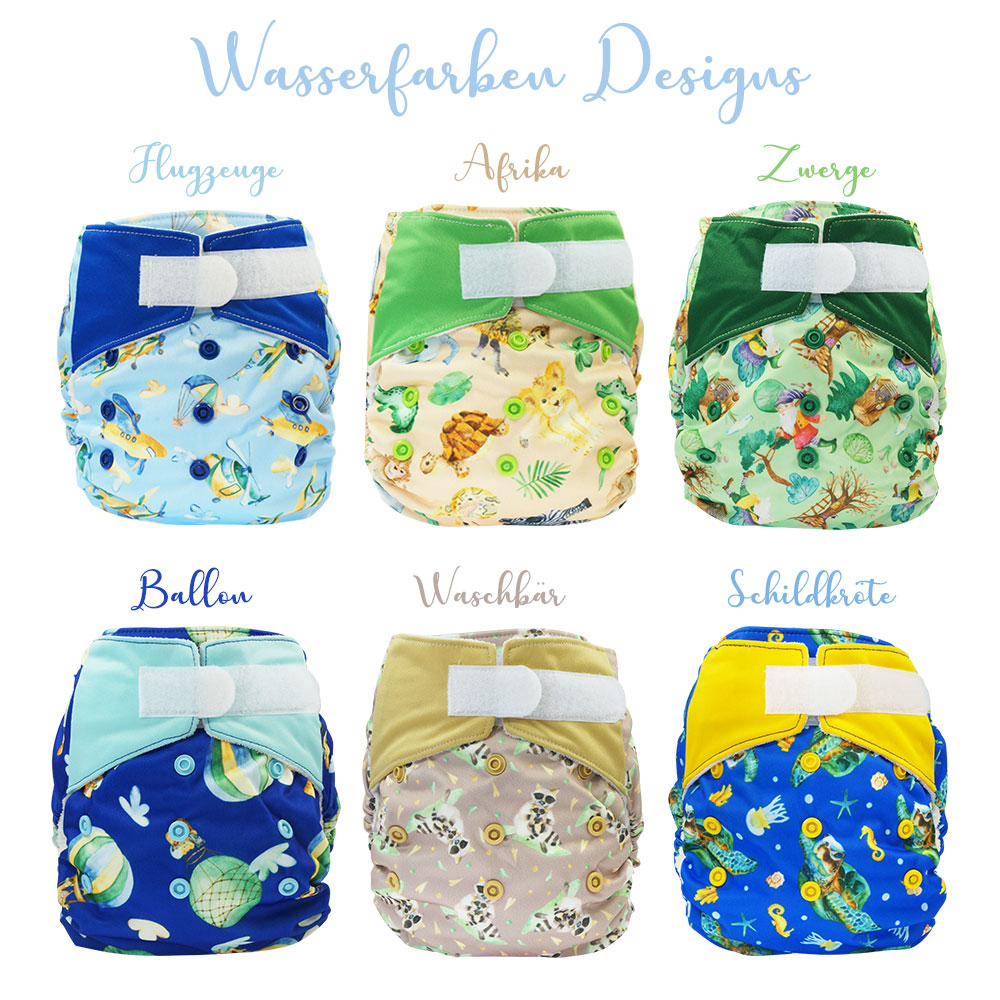 Blümchen Aktionspaket All-in-One Bambus Windel (3,5-15kg)