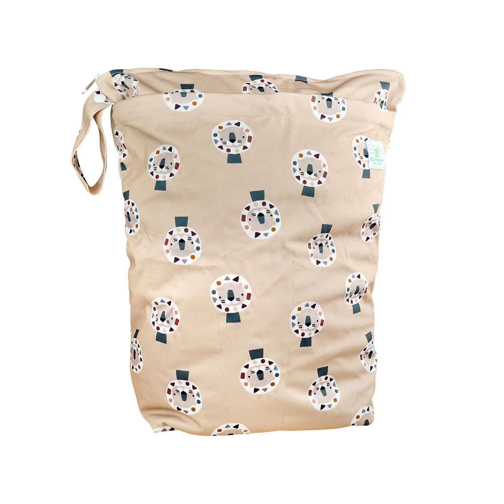 Blümchen Volumen Windelsack/ Wetbag PUL mit Zip COZY