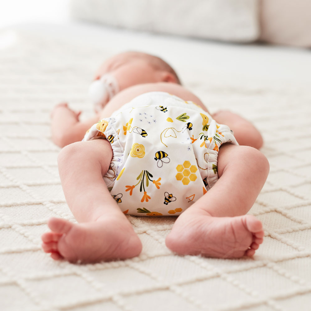 Blümchen diaper cover Newborn (3-6kg) Cozy Designs - recycled Polyester