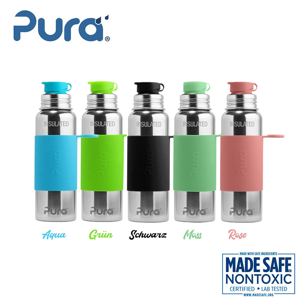 Pura Sportflasche isoliert 600ml mit Sleeve