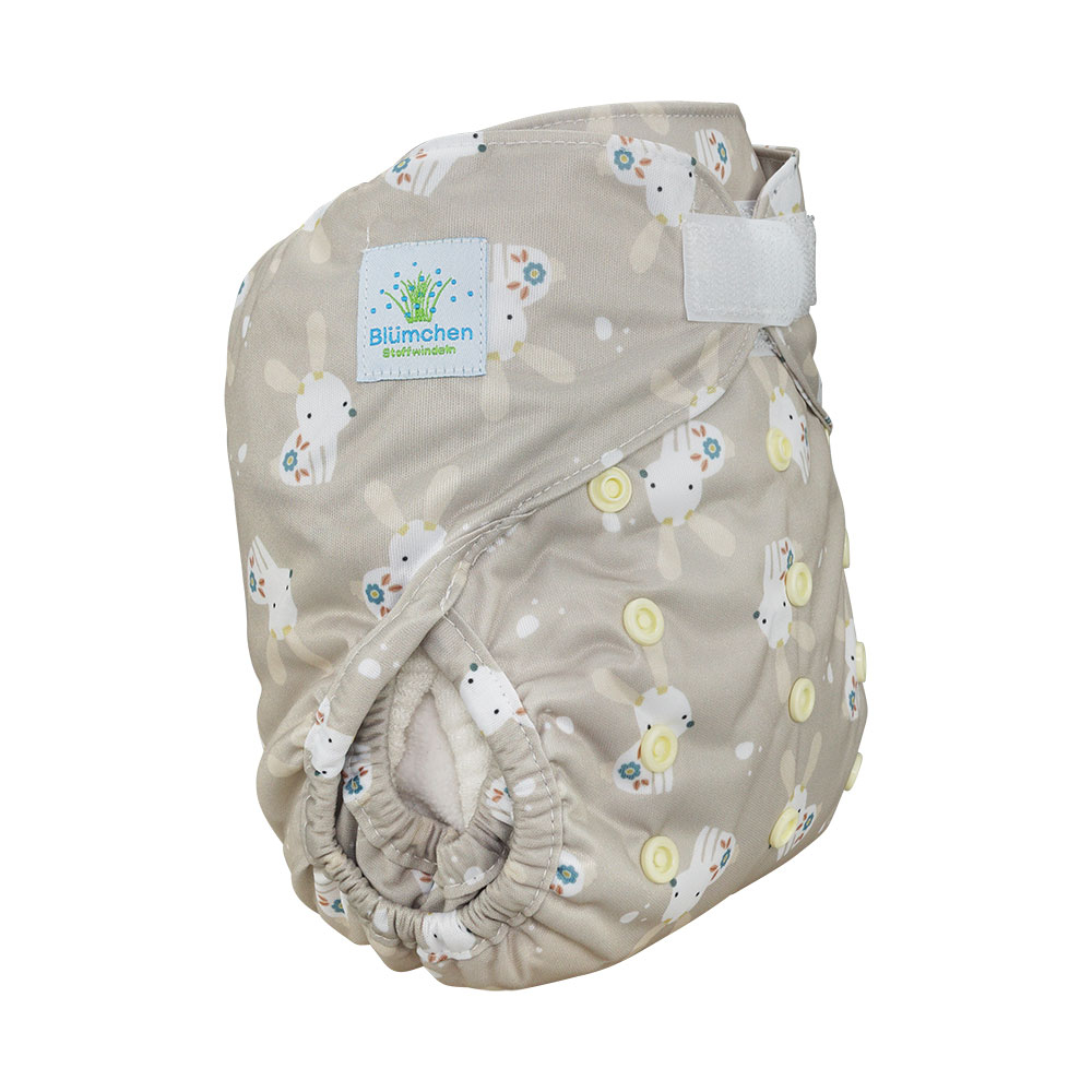 Blümchen diaper cover OneSize (3,5-16kg) Hook and Loop Harmony - recycled PES