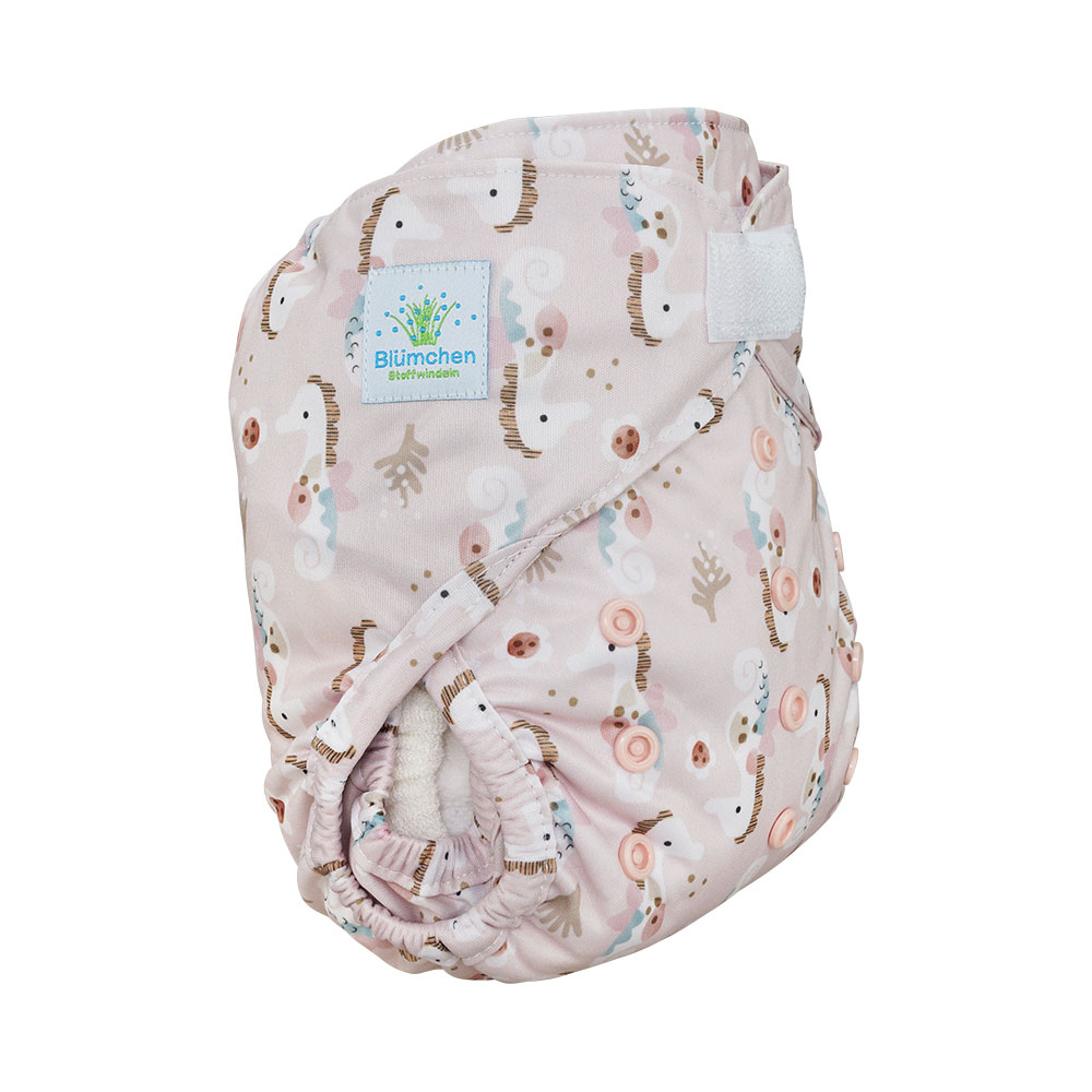 Blümchen diaper cover OneSize (3,5-16kg) Hook and Loop Harmony - recycled PES