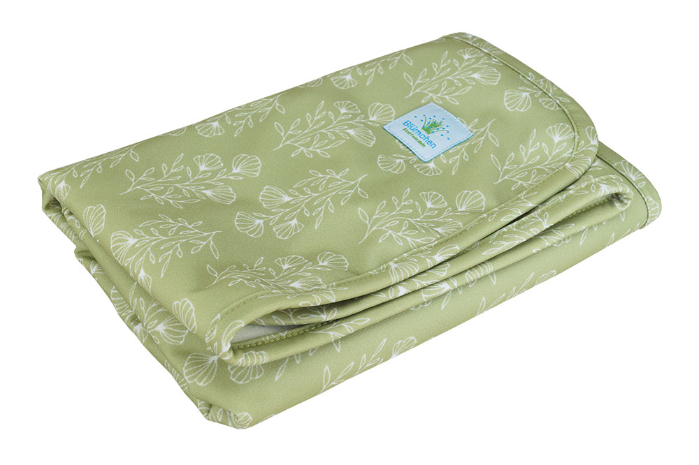 Blümchen Changing mat PUL FLORAL green Bamboo