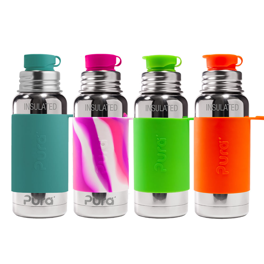 Pura Stainless steel Insulated Sport bottle 475ml Sleeve