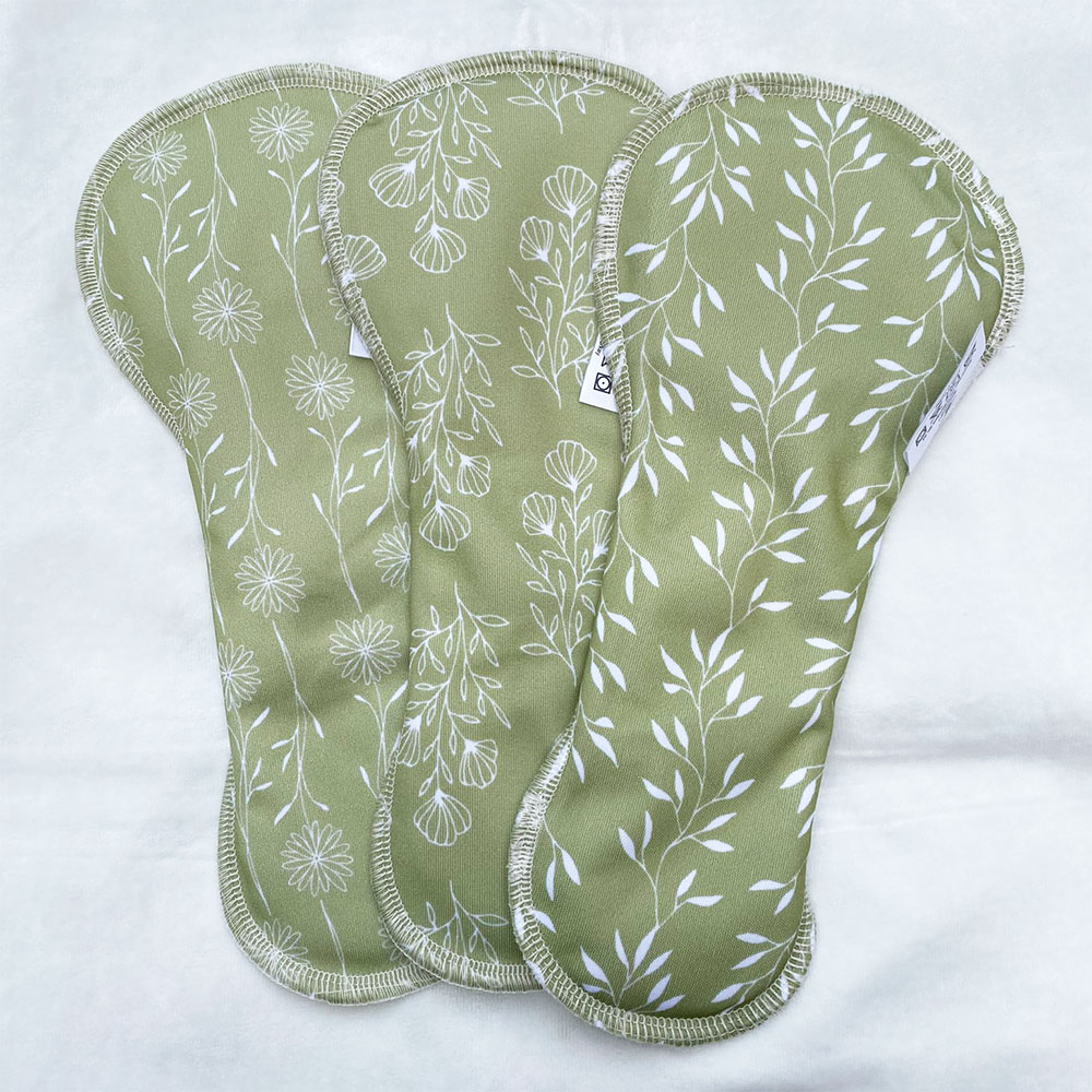 Blümchen waterproof butterfly pads/ Panty liners HEMP bamboo 3pcs.