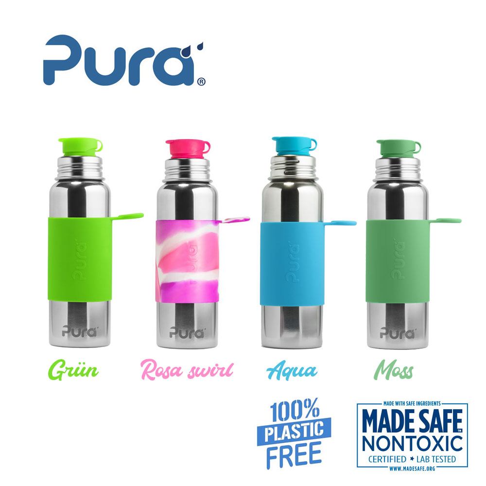 Pura Stainless steel Sport bottle 800ml Sleeve