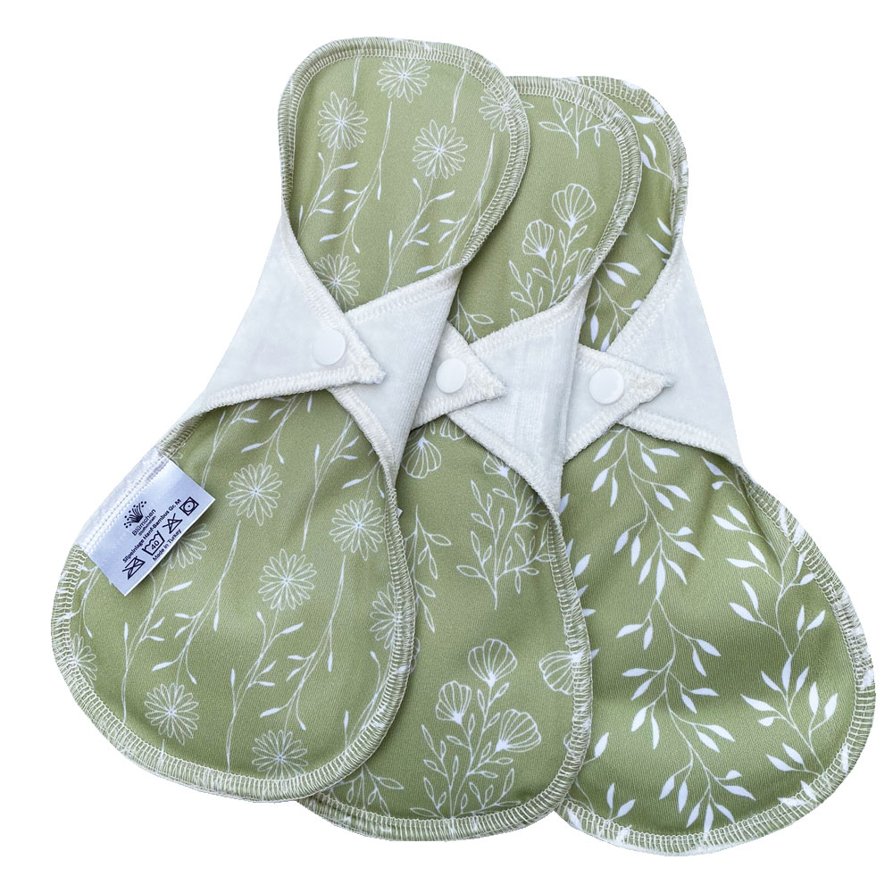 Blümchen waterproof butterfly pads/ Panty liners HEMP bamboo 3pcs.